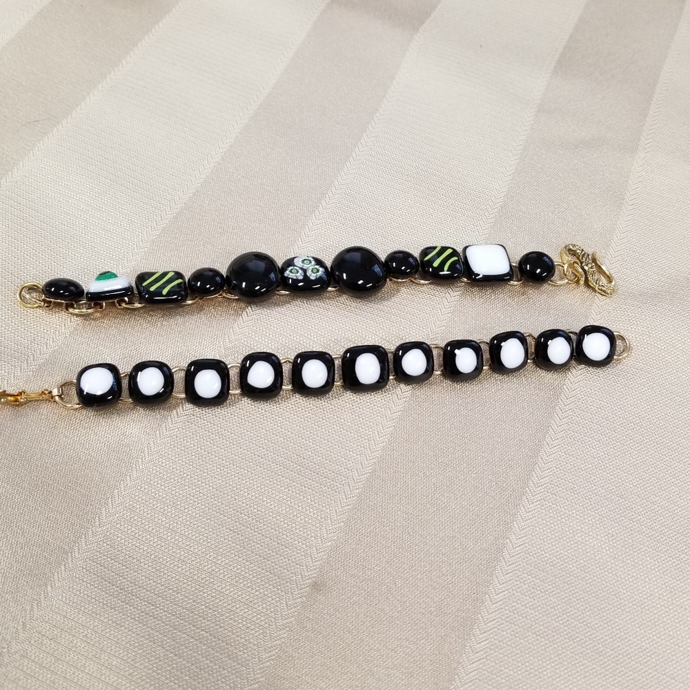Glass Bead Bracelet Duo